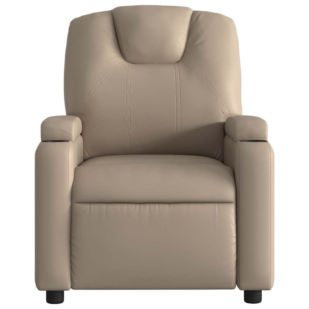 vidaXL Massagesessel Elektrisch Cappuccino-Braun Kunstleder