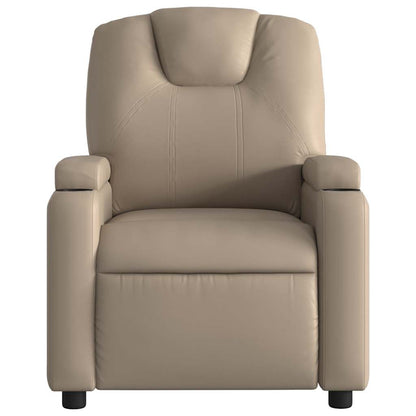 vidaXL Massagesessel Elektrisch Cappuccino-Braun Kunstleder