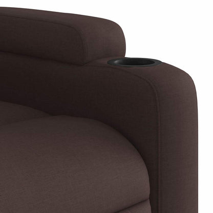 vidaXL Relaxsessel Elektrisch Dunkelbraun Stoff