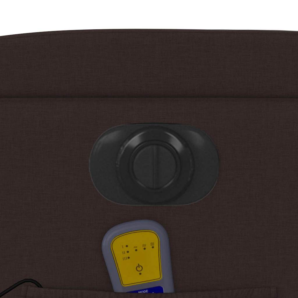 vidaXL Massagesessel Elektrisch Dunkelbraun Stoff