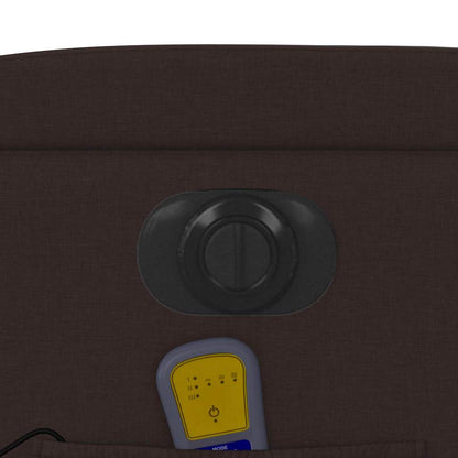 vidaXL Massagesessel Elektrisch Dunkelbraun Stoff