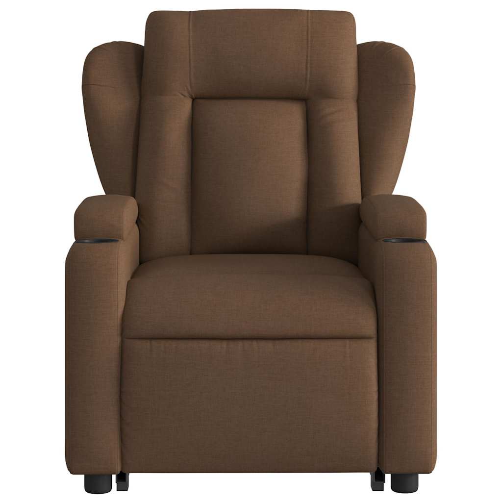vidaXL Relaxsessel mit Aufstehhilfe Braun Stoff