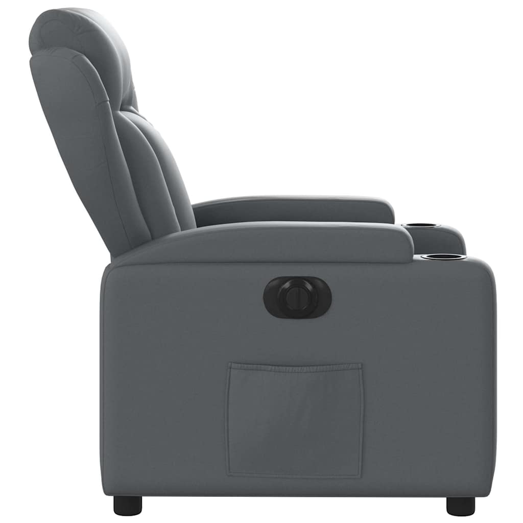 vidaXL Relaxsessel Elektrisch Grau Kunstleder