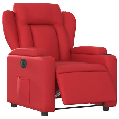 vidaXL Relaxsessel Elektrisch Rot Kunstleder