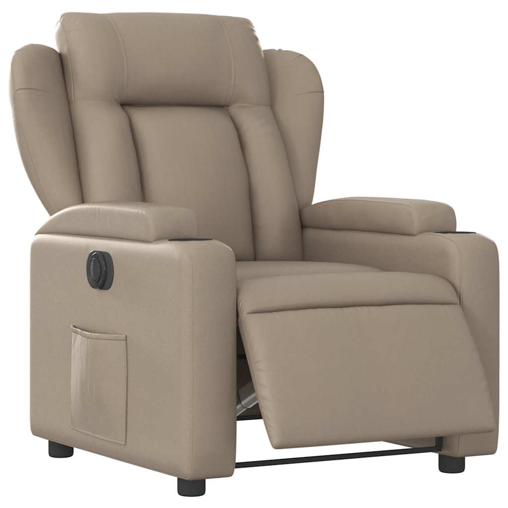 vidaXL Relaxsessel Elektrisch Cappuccino-Braun Kunstleder