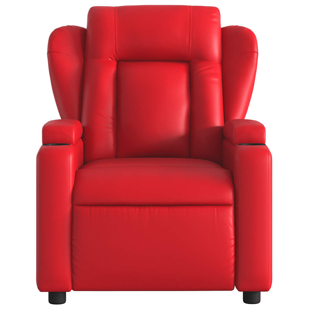 vidaXL Massagesessel Elektrisch Rot Kunstleder