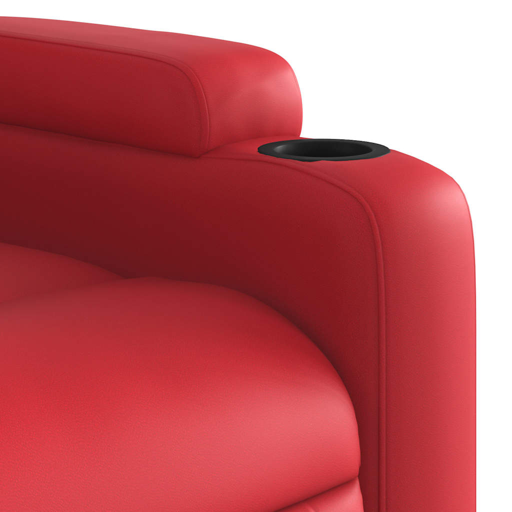 vidaXL Massagesessel Elektrisch Rot Kunstleder