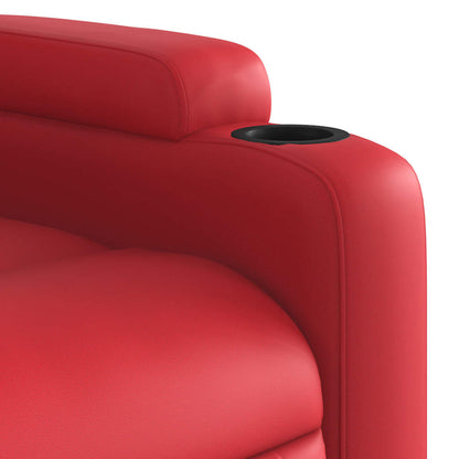vidaXL Massagesessel Elektrisch Rot Kunstleder