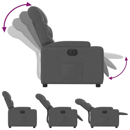 vidaXL Relaxsessel Elektrisch Schwarz Stoff