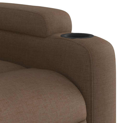 vidaXL Relaxsessel Elektrisch Braun Stoff