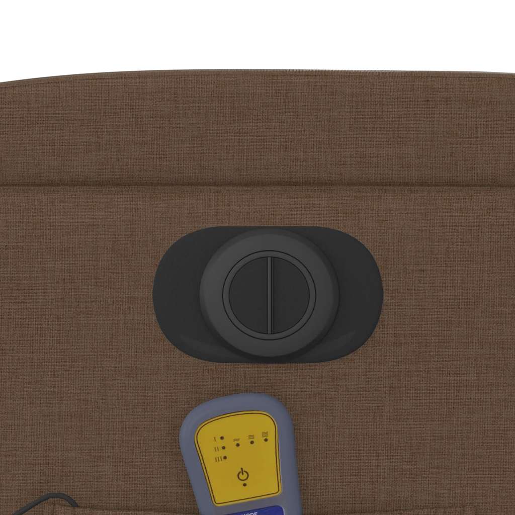 vidaXL Massagesessel Elektrisch Braun Stoff