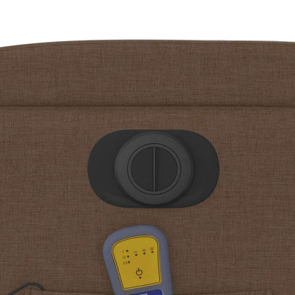 vidaXL Massagesessel Elektrisch Braun Stoff