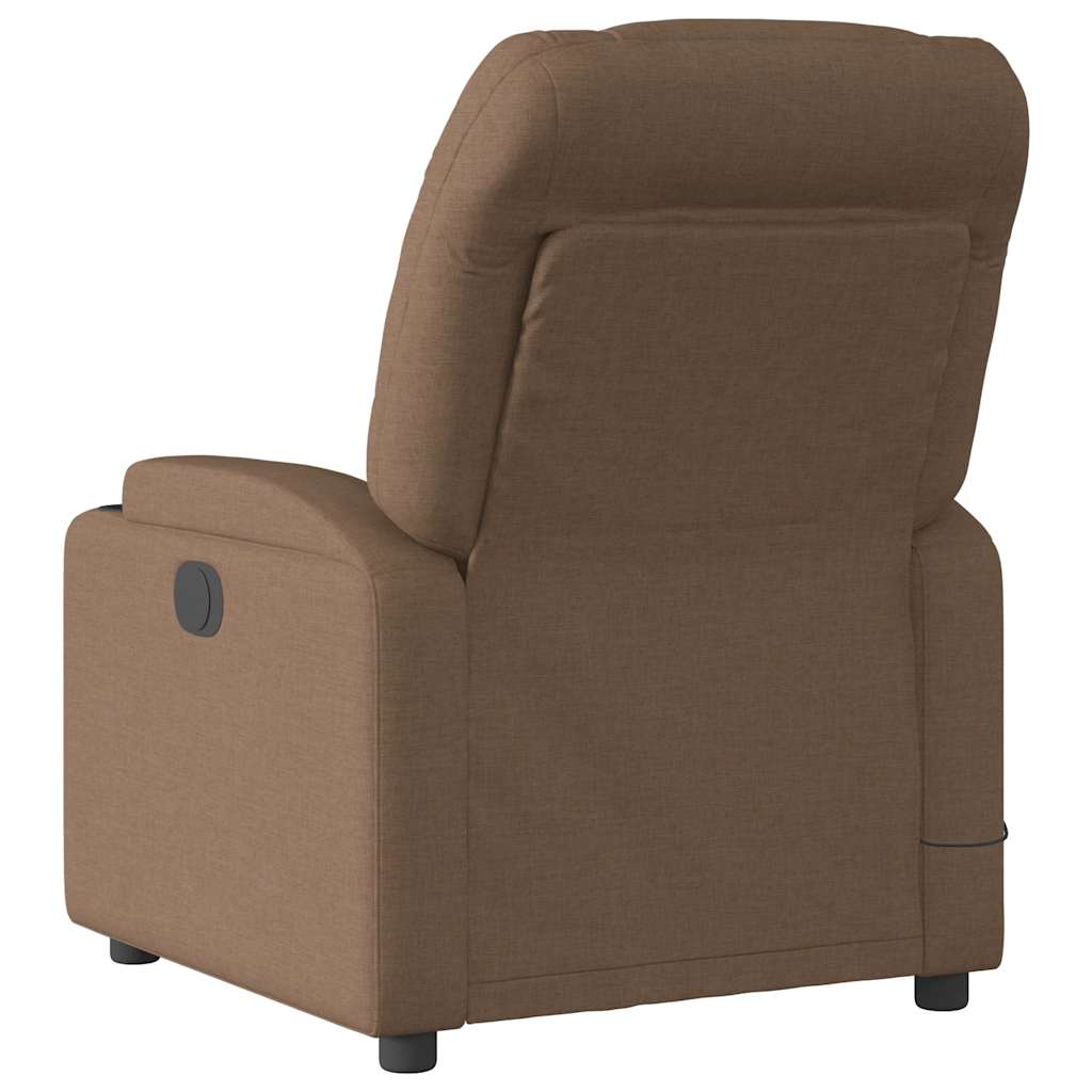 vidaXL Massagesessel Elektrisch Braun Stoff