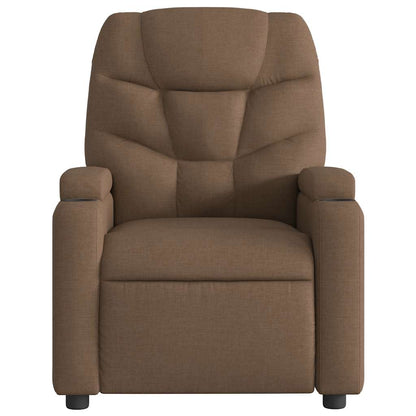 vidaXL Massagesessel Elektrisch Braun Stoff