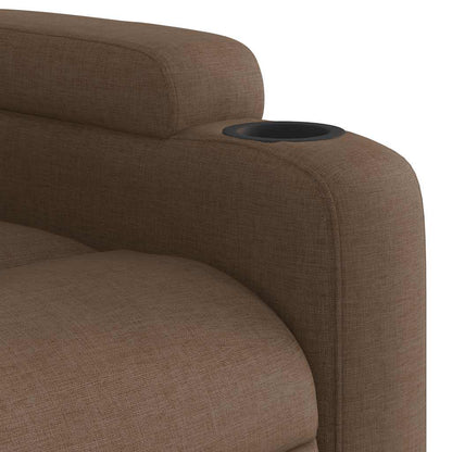 vidaXL Massagesessel Elektrisch Braun Stoff