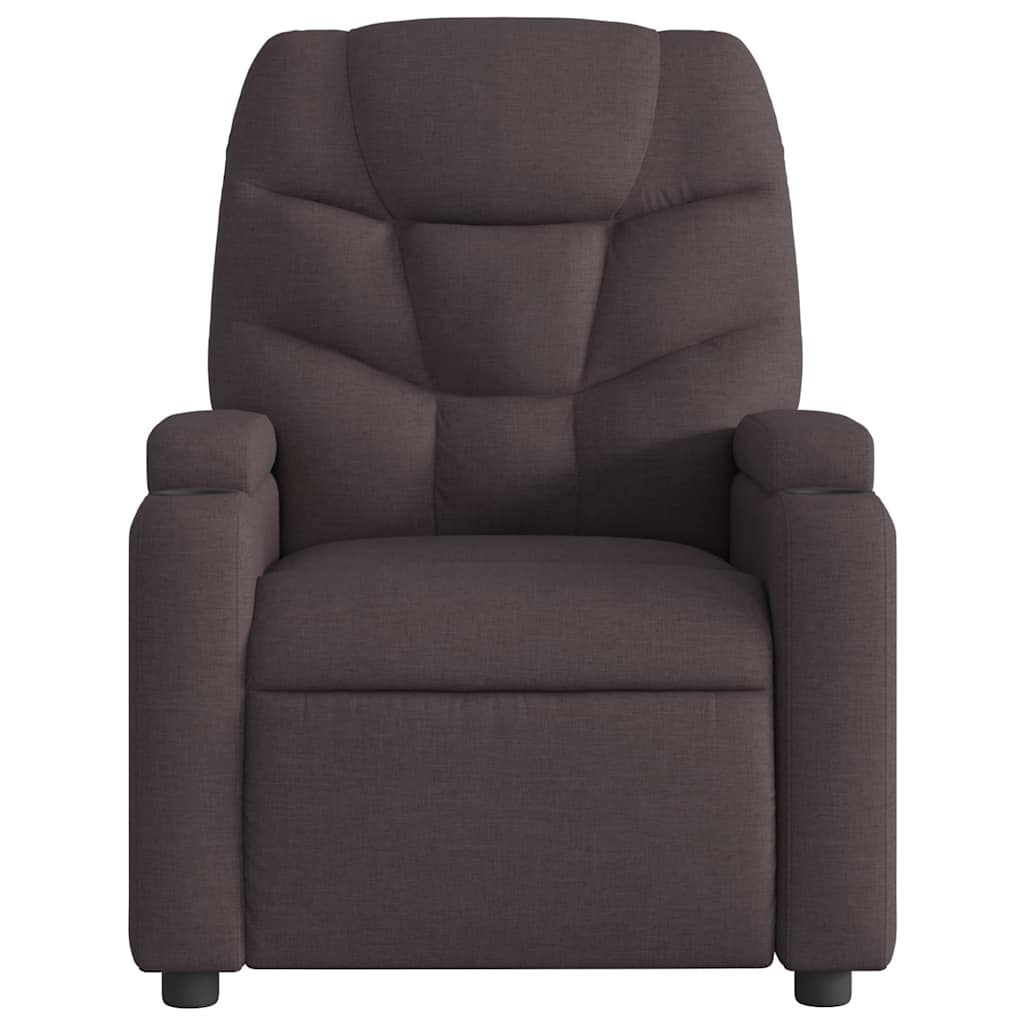 vidaXL Massagesessel Elektrisch Dunkelbraun Stoff