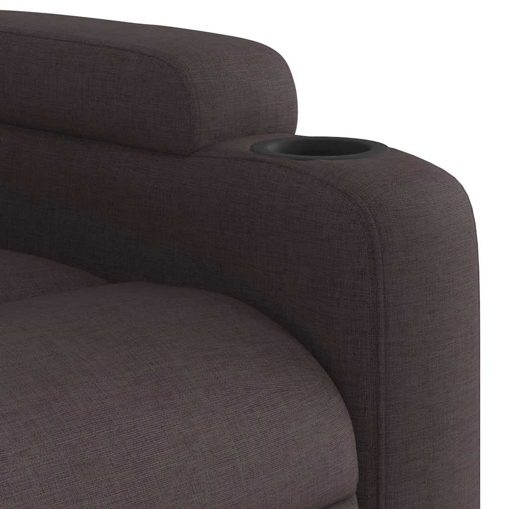 vidaXL Massagesessel Elektrisch Dunkelbraun Stoff