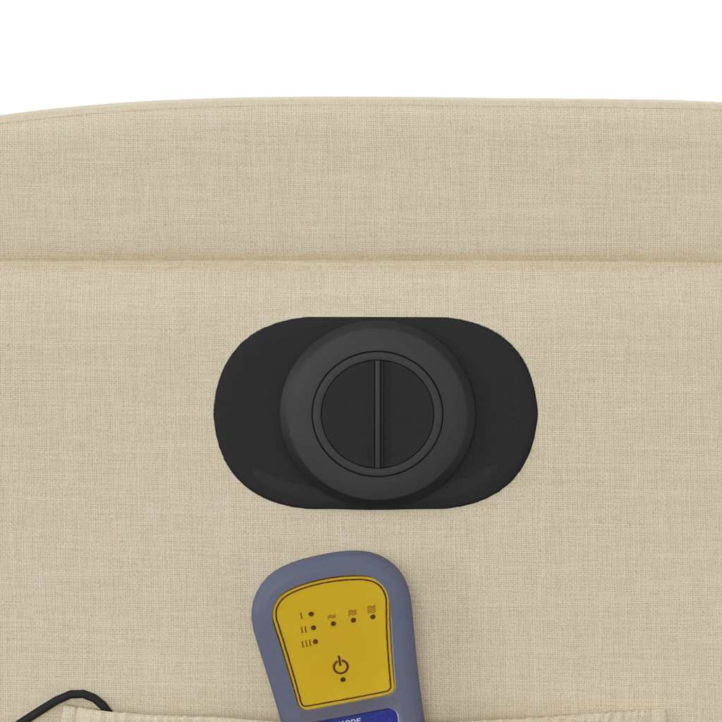 vidaXL Massagesessel Elektrisch Creme Stoff