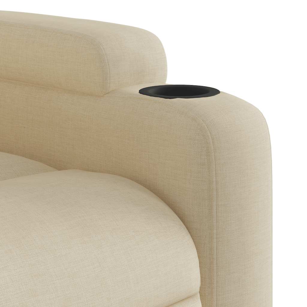 vidaXL Massagesessel Elektrisch Creme Stoff