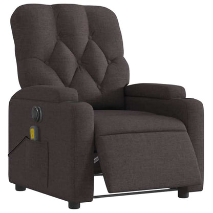 vidaXL Massagesessel Elektrisch Dunkelbraun Stoff
