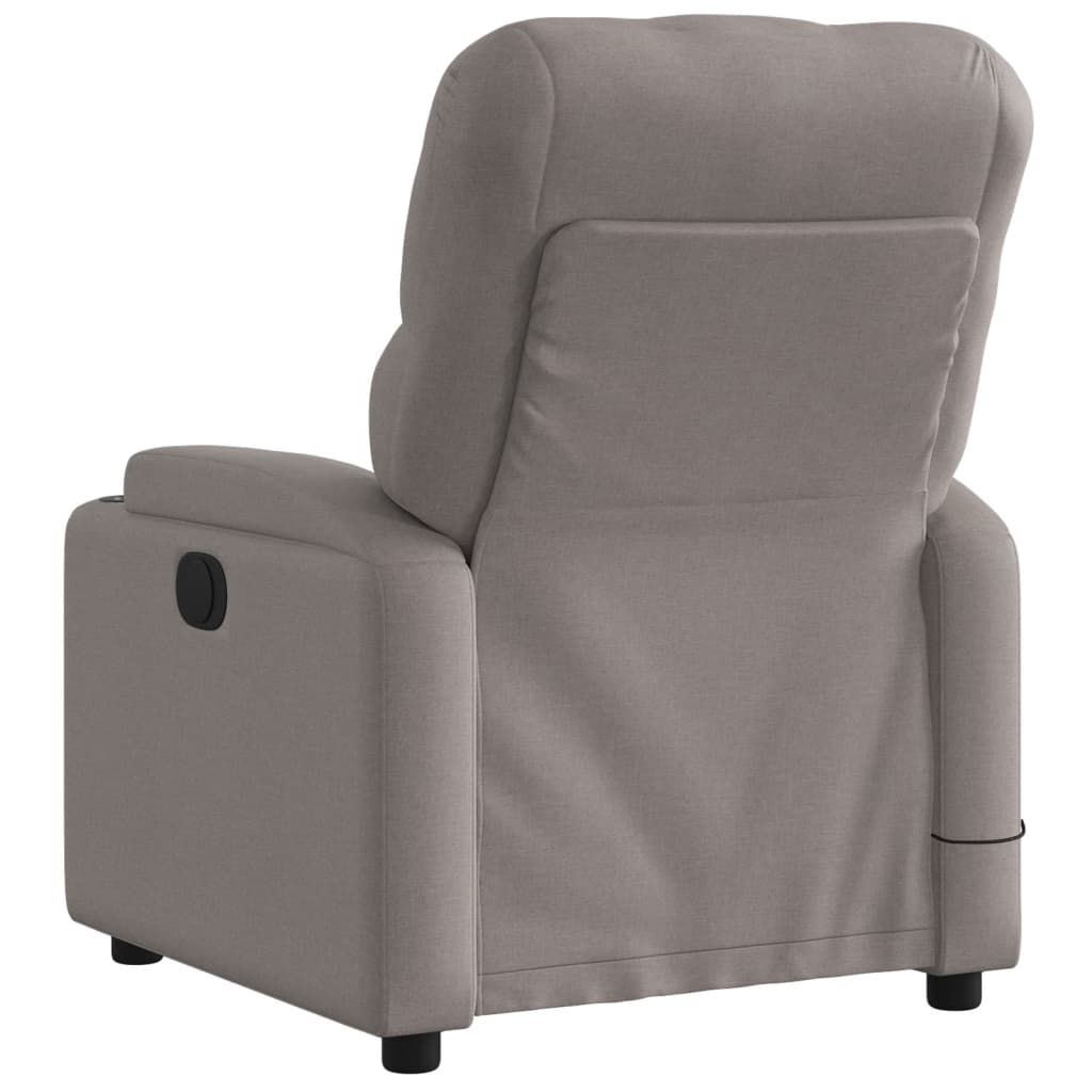 vidaXL Massagesessel Elektrisch Taupe Stoff