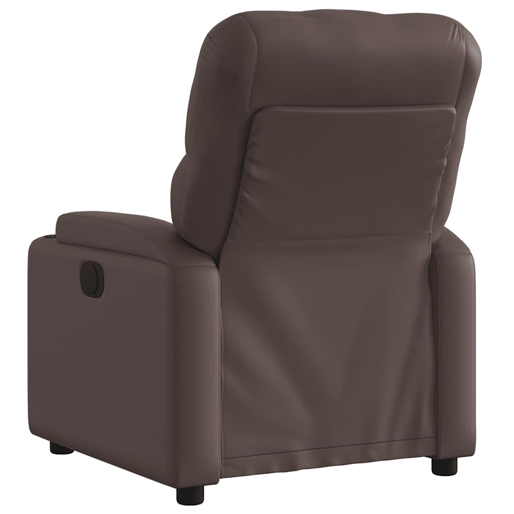 vidaXL Fauteuil relax électrique Marron Similicuir