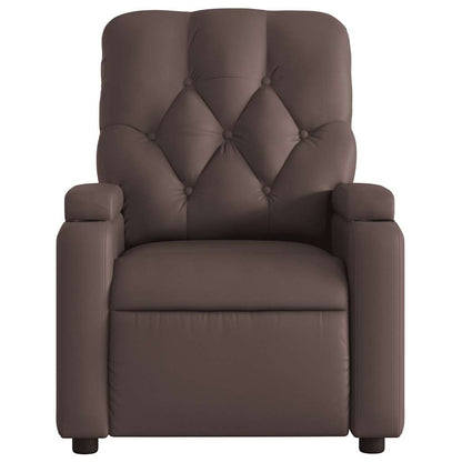 vidaXL Fauteuil relax électrique Marron Similicuir
