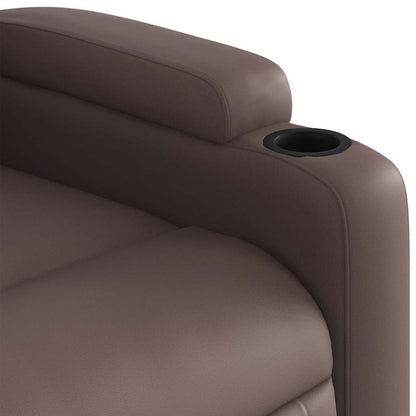 vidaXL Fauteuil relax électrique Marron Similicuir