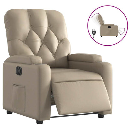 vidaXL Relaxsessel Elektrisch Cappuccino-Braun Kunstleder