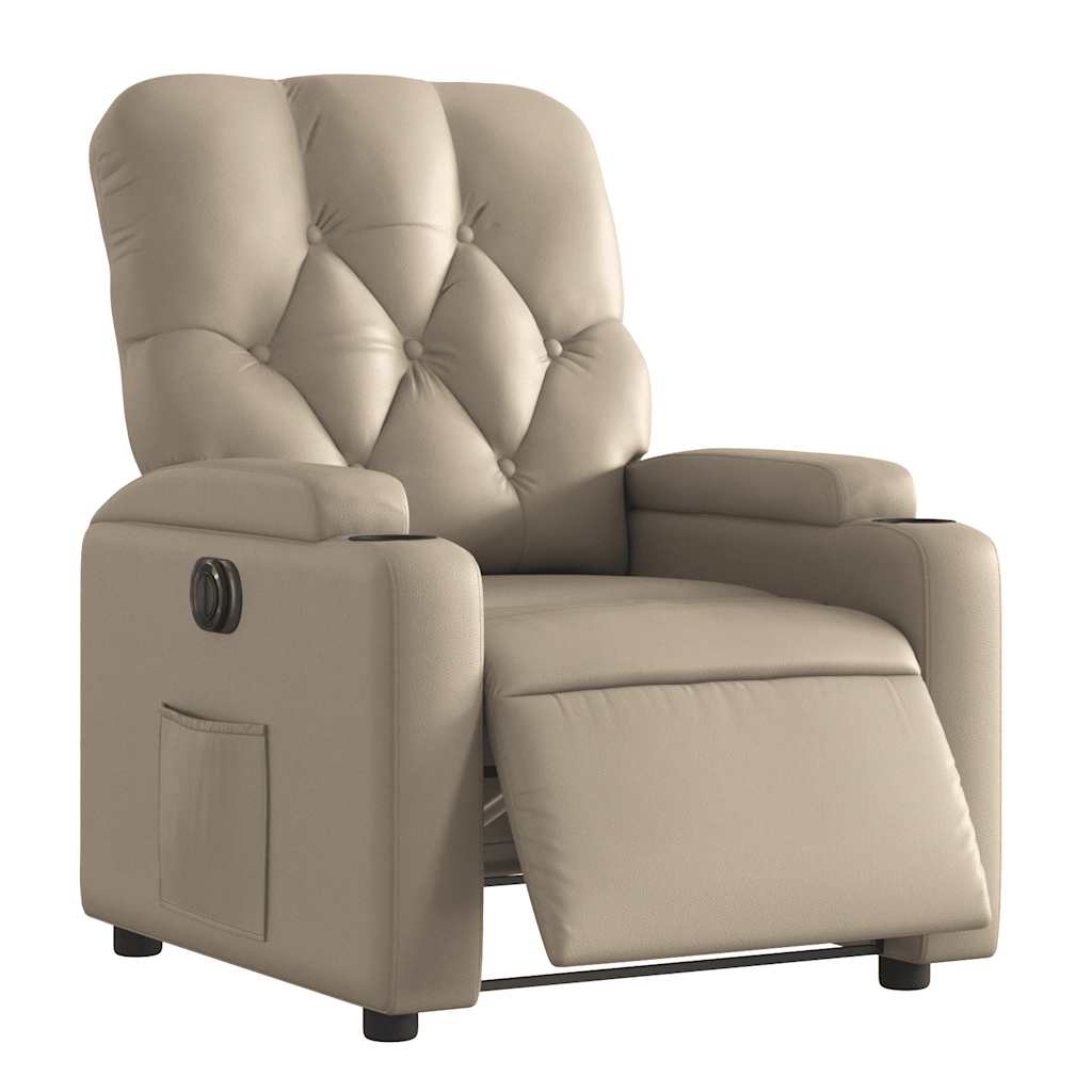 vidaXL Relaxsessel Elektrisch Cappuccino-Braun Kunstleder