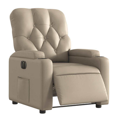 vidaXL Relaxsessel Elektrisch Cappuccino-Braun Kunstleder