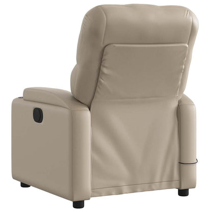 vidaXL Fauteuil de massage électrique cappuccino-marron en similicuir