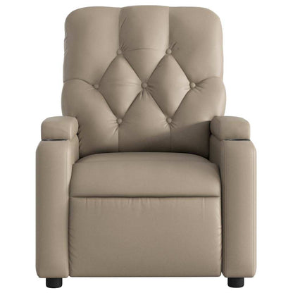 vidaXL Fauteuil de massage électrique cappuccino-marron en similicuir