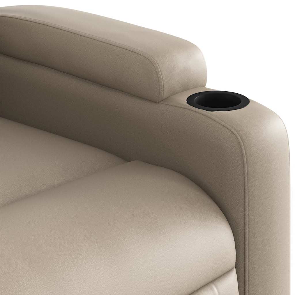vidaXL Fauteuil de massage électrique cappuccino-marron en similicuir
