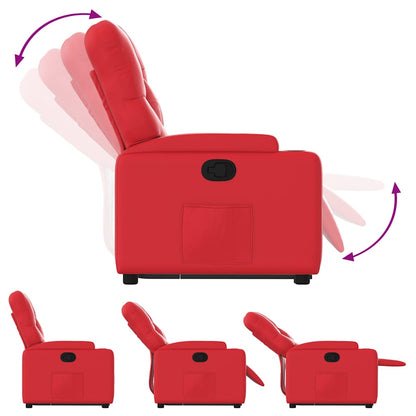 vidaXL Fauteuil relax releveur rouge similicuir