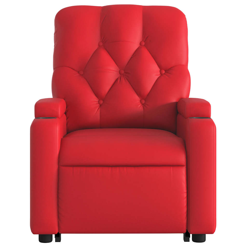 vidaXL Fauteuil relax releveur rouge similicuir
