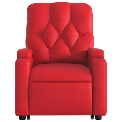 vidaXL Fauteuil relax releveur rouge similicuir
