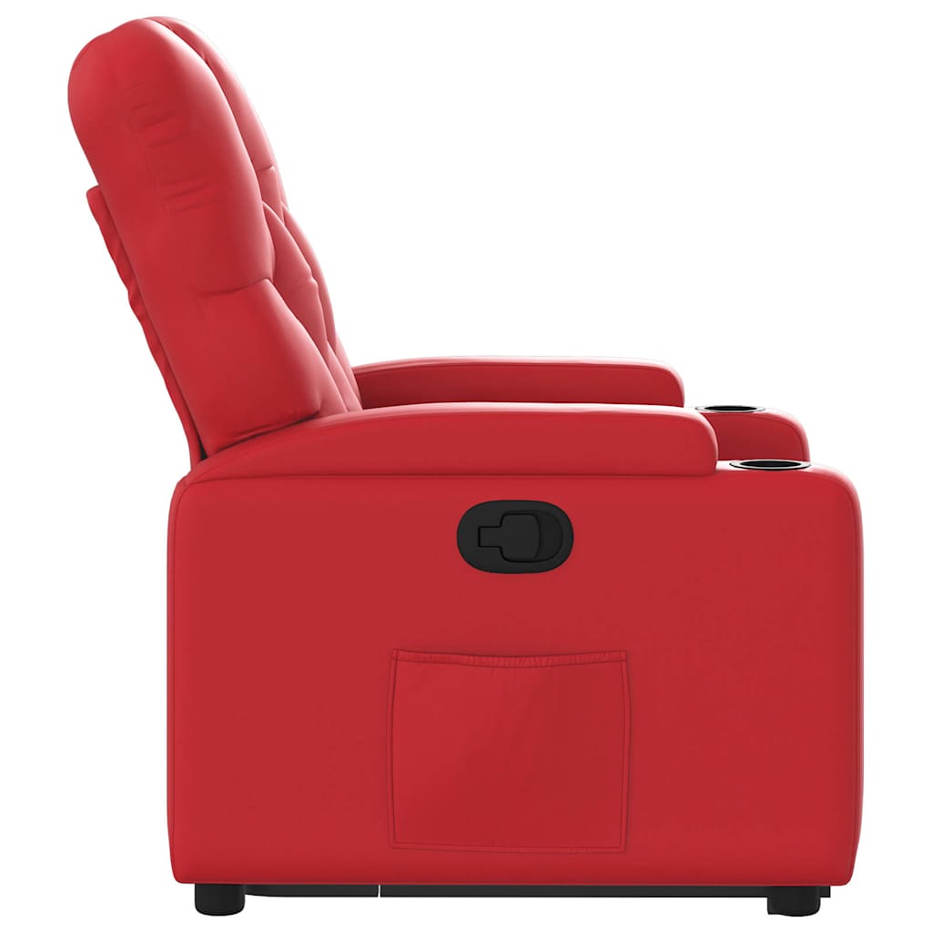 vidaXL Fauteuil relax releveur rouge similicuir