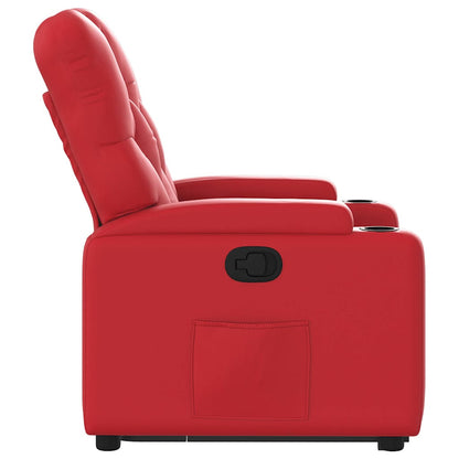 vidaXL Fauteuil relax releveur rouge similicuir