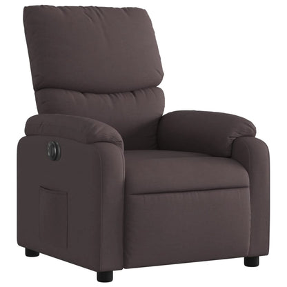 vidaXL Fauteuil relax électrique marron foncé en tissu