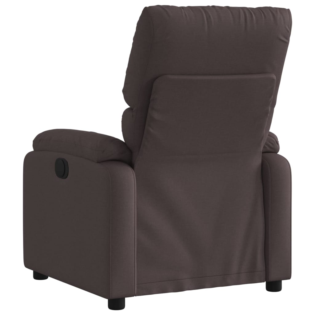 vidaXL Fauteuil relax électrique marron foncé en tissu