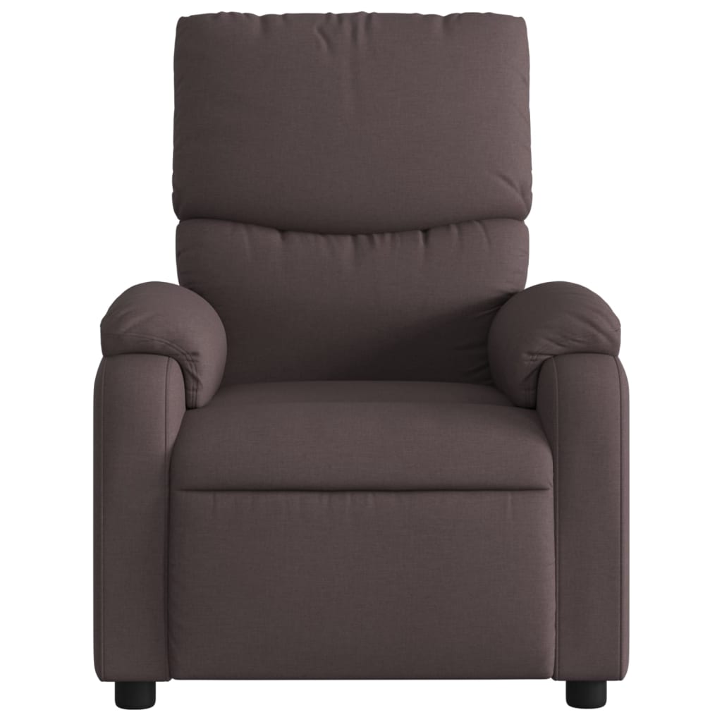 vidaXL Fauteuil relax électrique marron foncé en tissu