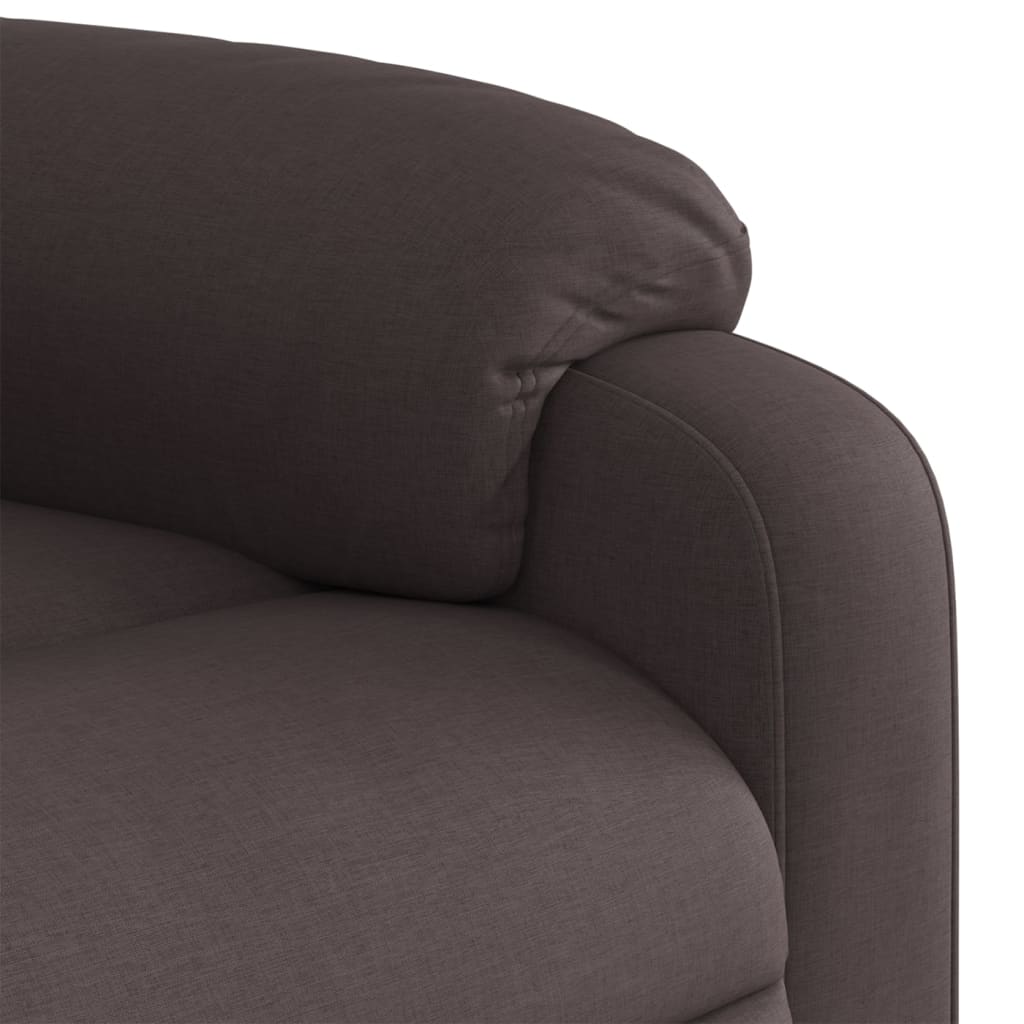 vidaXL Fauteuil relax électrique marron foncé en tissu