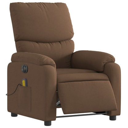 vidaXL Massagesessel Elektrisch Braun Stoff