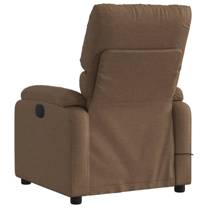 vidaXL Massagesessel Elektrisch Braun Stoff