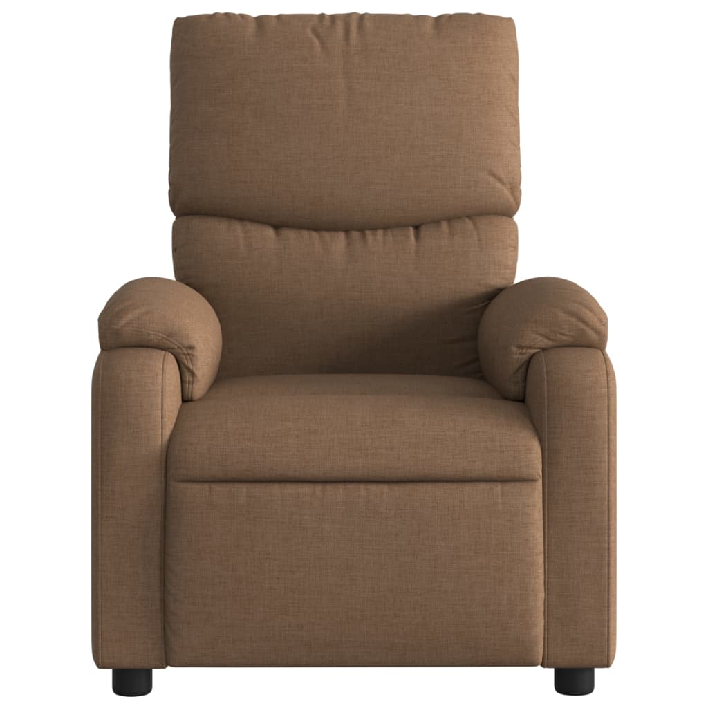 vidaXL Massagesessel Elektrisch Braun Stoff
