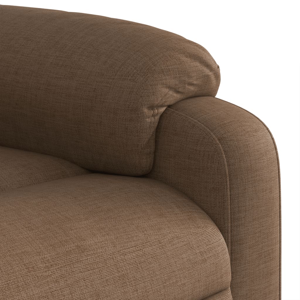 vidaXL Massagesessel Elektrisch Braun Stoff