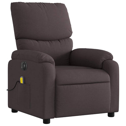 vidaXL Massagesessel Elektrisch Dunkelbraun Stoff