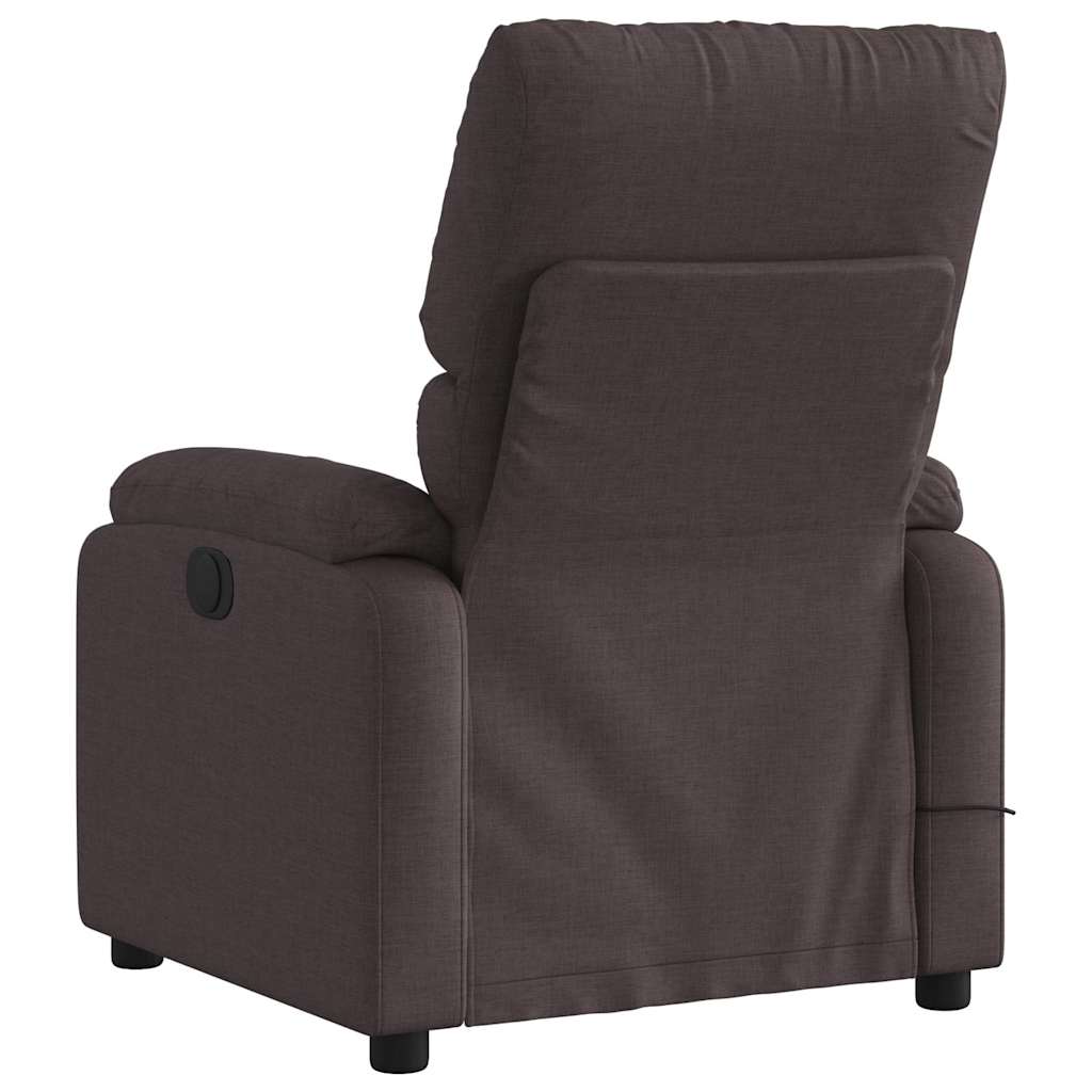 vidaXL Massagesessel Elektrisch Dunkelbraun Stoff