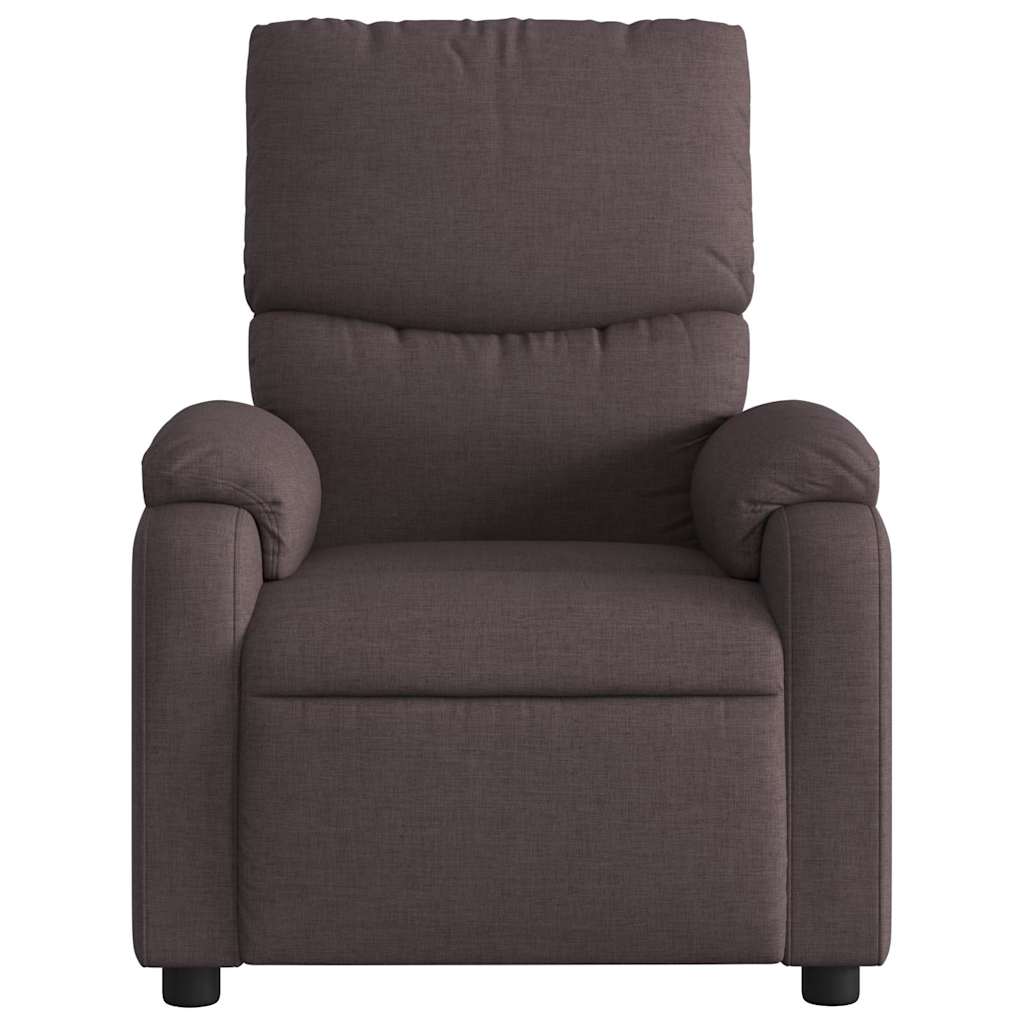 vidaXL Massagesessel Elektrisch Dunkelbraun Stoff